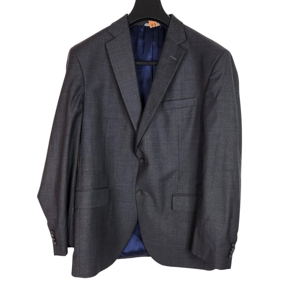JACK VICTOR Gibson Suit Jacket Men 42 Gray Wool Single Breasted Notch Sport Coat